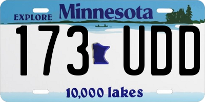 MN license plate 173UDD