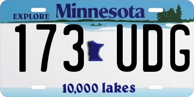 MN license plate 173UDG