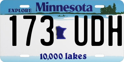 MN license plate 173UDH