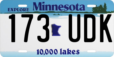 MN license plate 173UDK