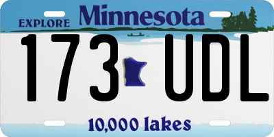 MN license plate 173UDL