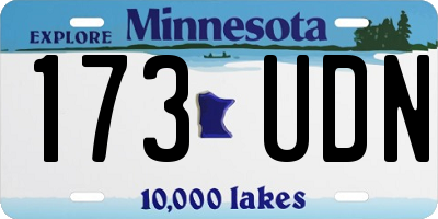 MN license plate 173UDN