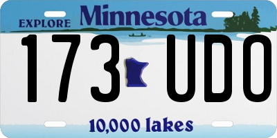 MN license plate 173UDO