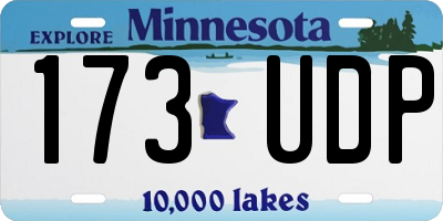 MN license plate 173UDP