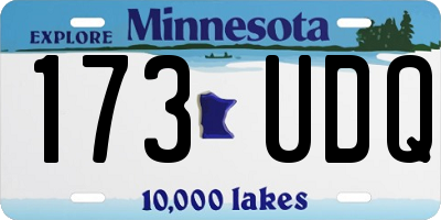 MN license plate 173UDQ