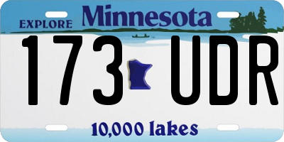 MN license plate 173UDR