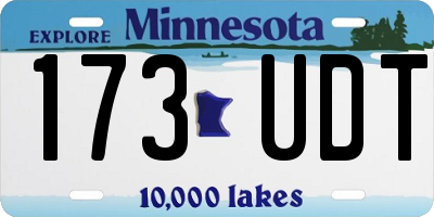 MN license plate 173UDT