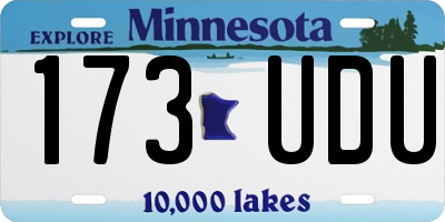 MN license plate 173UDU