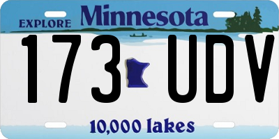 MN license plate 173UDV