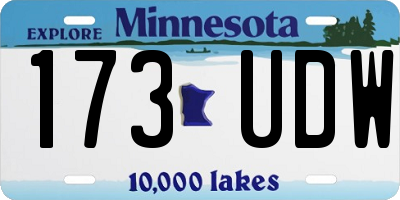 MN license plate 173UDW