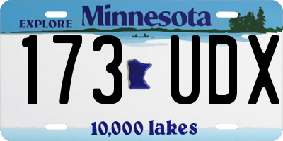 MN license plate 173UDX