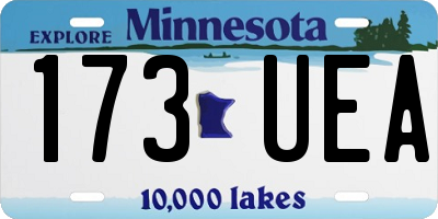 MN license plate 173UEA