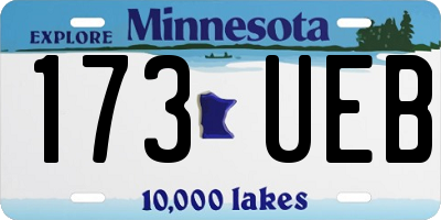 MN license plate 173UEB