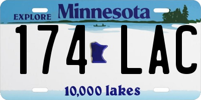MN license plate 174LAC