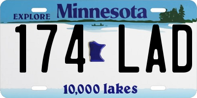 MN license plate 174LAD