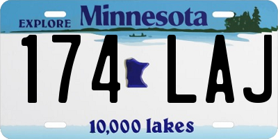 MN license plate 174LAJ