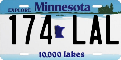 MN license plate 174LAL