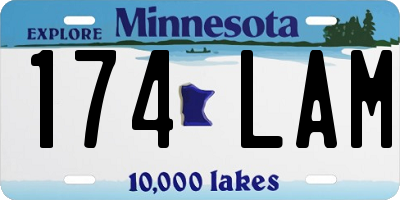 MN license plate 174LAM