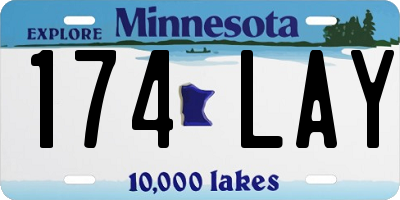 MN license plate 174LAY