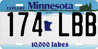MN license plate 174LBB