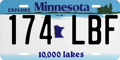 MN license plate 174LBF