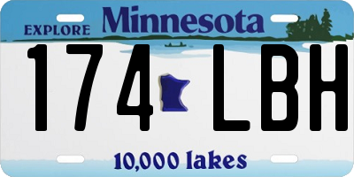 MN license plate 174LBH