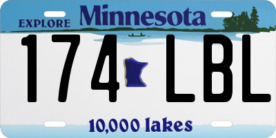 MN license plate 174LBL