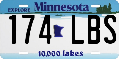 MN license plate 174LBS
