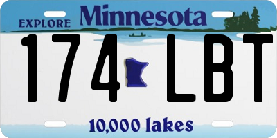 MN license plate 174LBT
