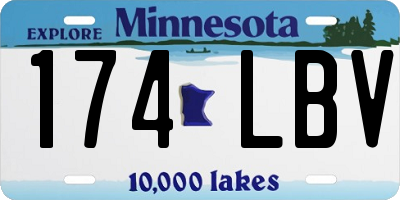 MN license plate 174LBV