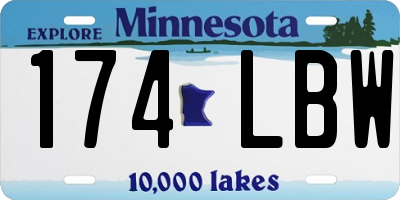 MN license plate 174LBW