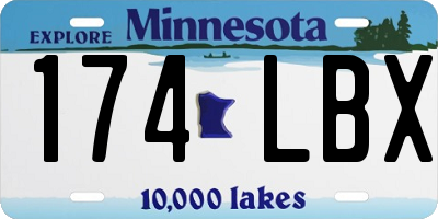 MN license plate 174LBX