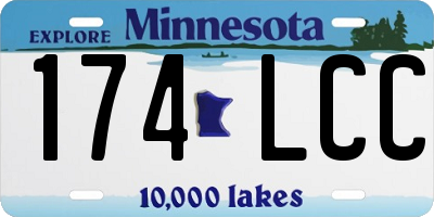 MN license plate 174LCC