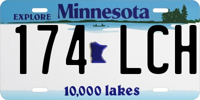 MN license plate 174LCH