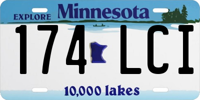 MN license plate 174LCI