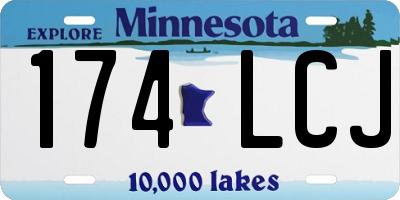MN license plate 174LCJ