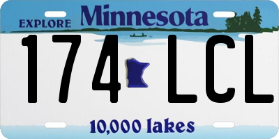 MN license plate 174LCL