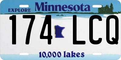 MN license plate 174LCQ