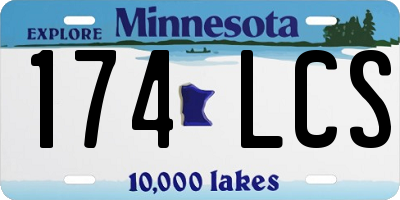 MN license plate 174LCS