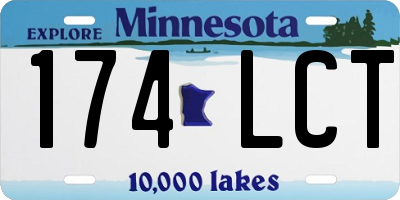 MN license plate 174LCT