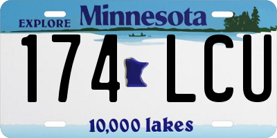 MN license plate 174LCU