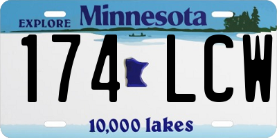 MN license plate 174LCW