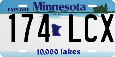 MN license plate 174LCX