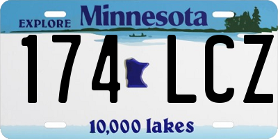 MN license plate 174LCZ