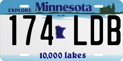 MN license plate 174LDB