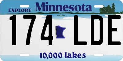 MN license plate 174LDE