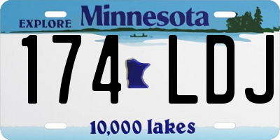 MN license plate 174LDJ