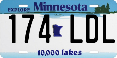 MN license plate 174LDL