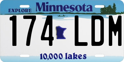 MN license plate 174LDM