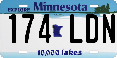 MN license plate 174LDN